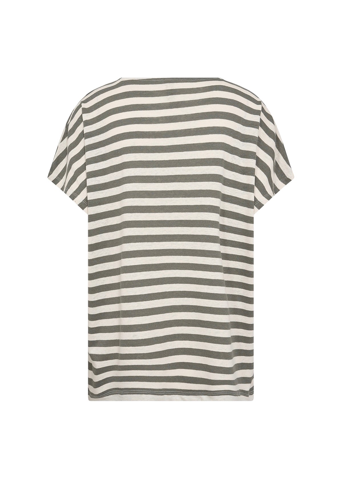 Soyaconcept - Esme Linen T-Shirt / Ecru & Khaki