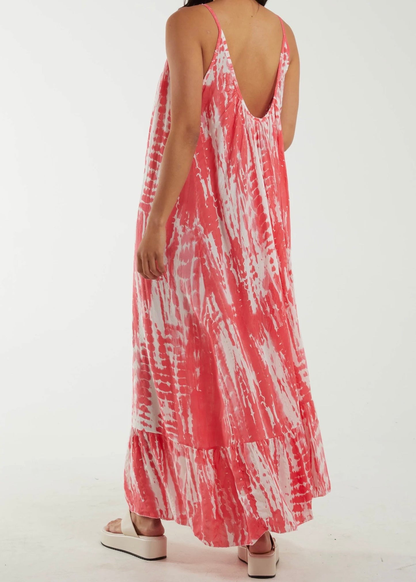 Sands - Tie Dye Cami Maxi Dress / Coral