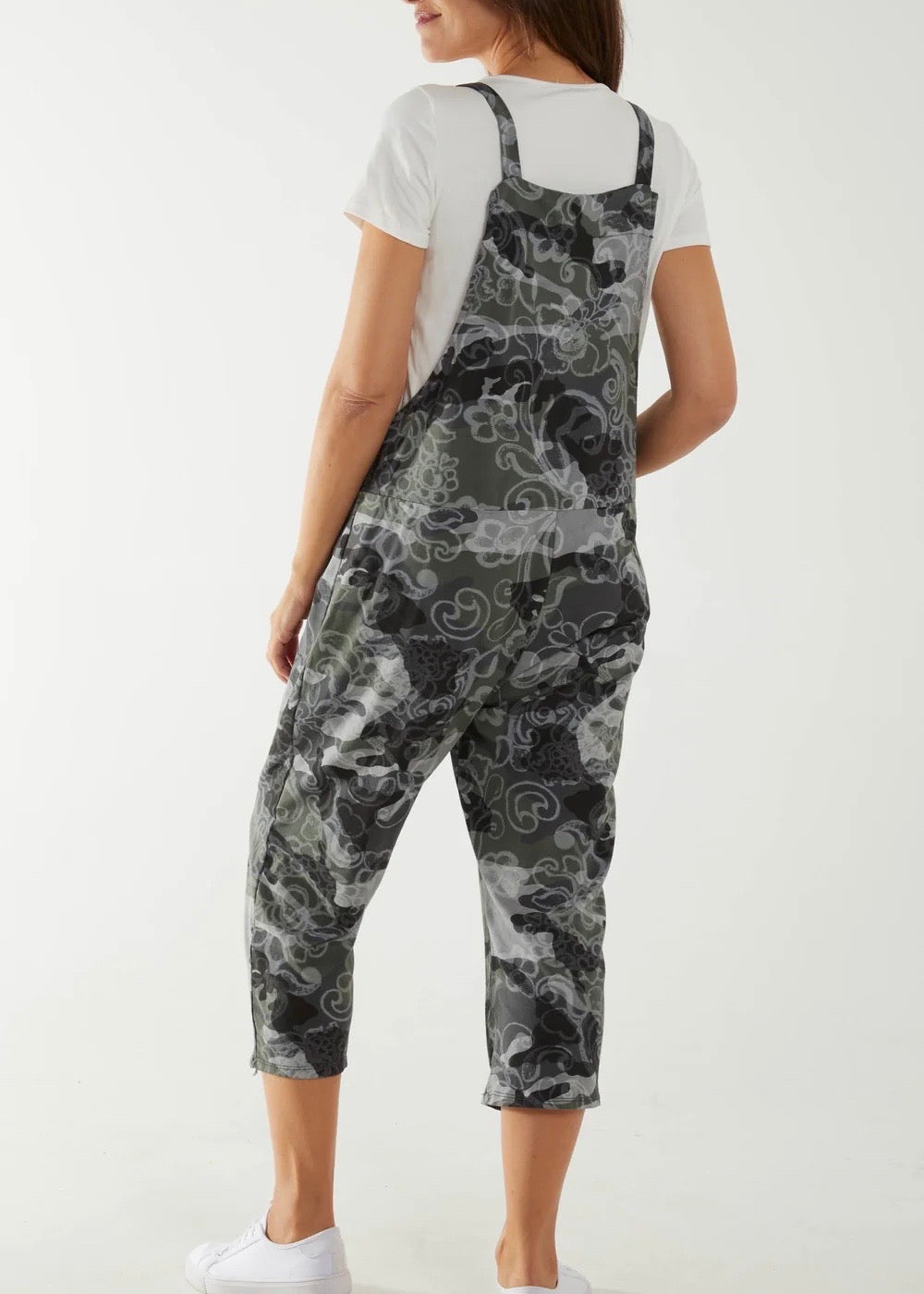 Sands - Porthleven Jersey Dungarees / Abstract Print