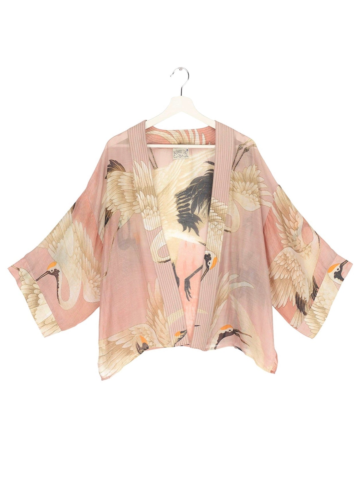 One Hundred Stars - Short Kimono / Storks Plaster Pink