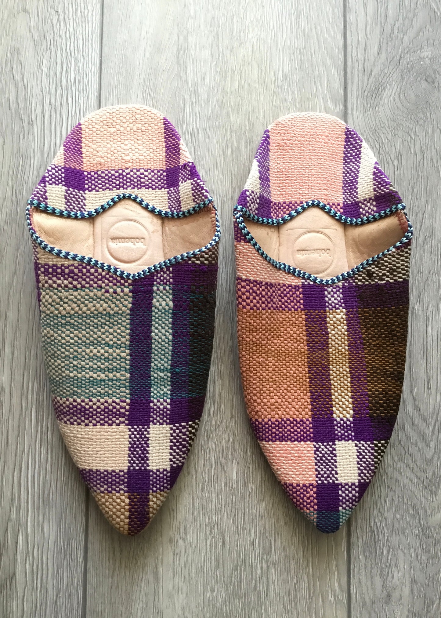 Bohemia Design - Moroccan Boujad Babouche Pointed Slippers Blues