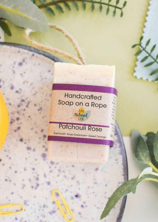 The Natural Spa - Soap on a Rope - Large - Patchouli Rose