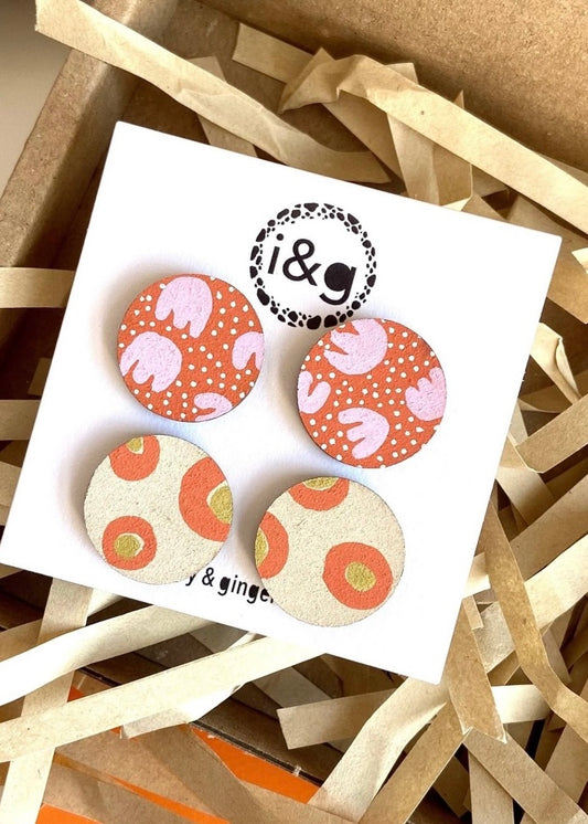 Ivy & Ginger - Retro Mixed Studs - Set of 2*