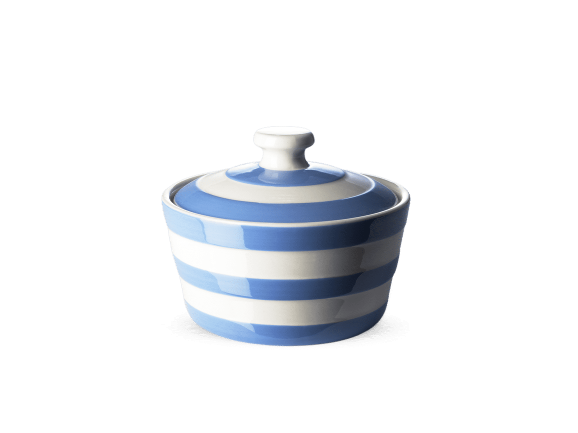 Cornish Butter Dish - Blue & White