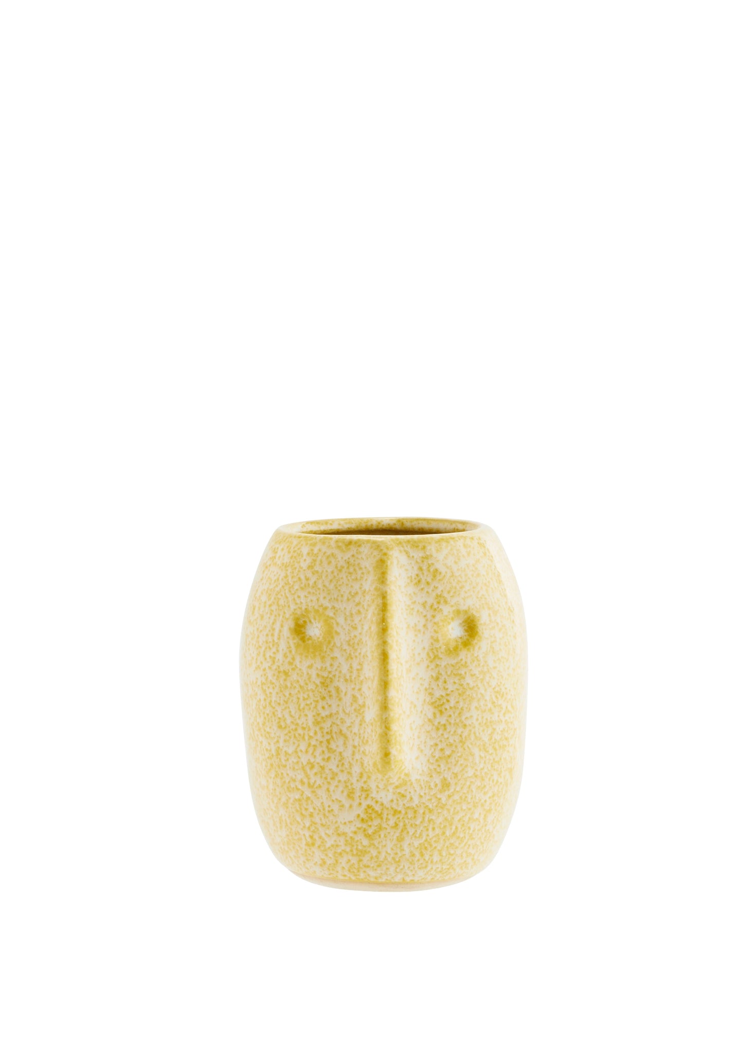 Madam Stoltz Flower pot with face imprint -  Lemon sorbet