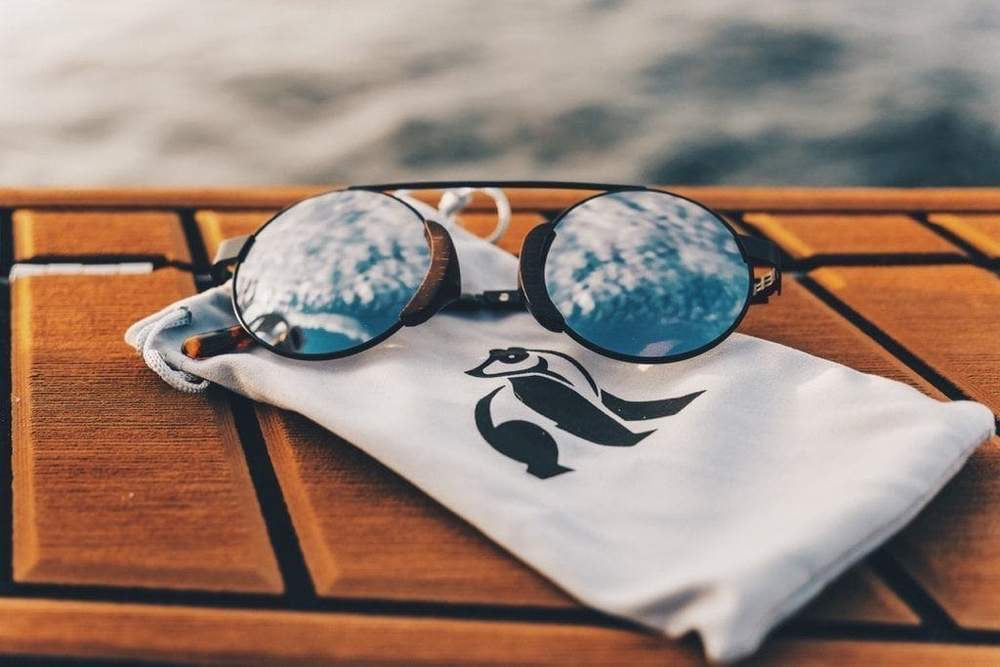 Swole Panda Bamboo Morpheus Sunglasses SILVER / SILVER LENSES - Sands Boutique clothing and gifts