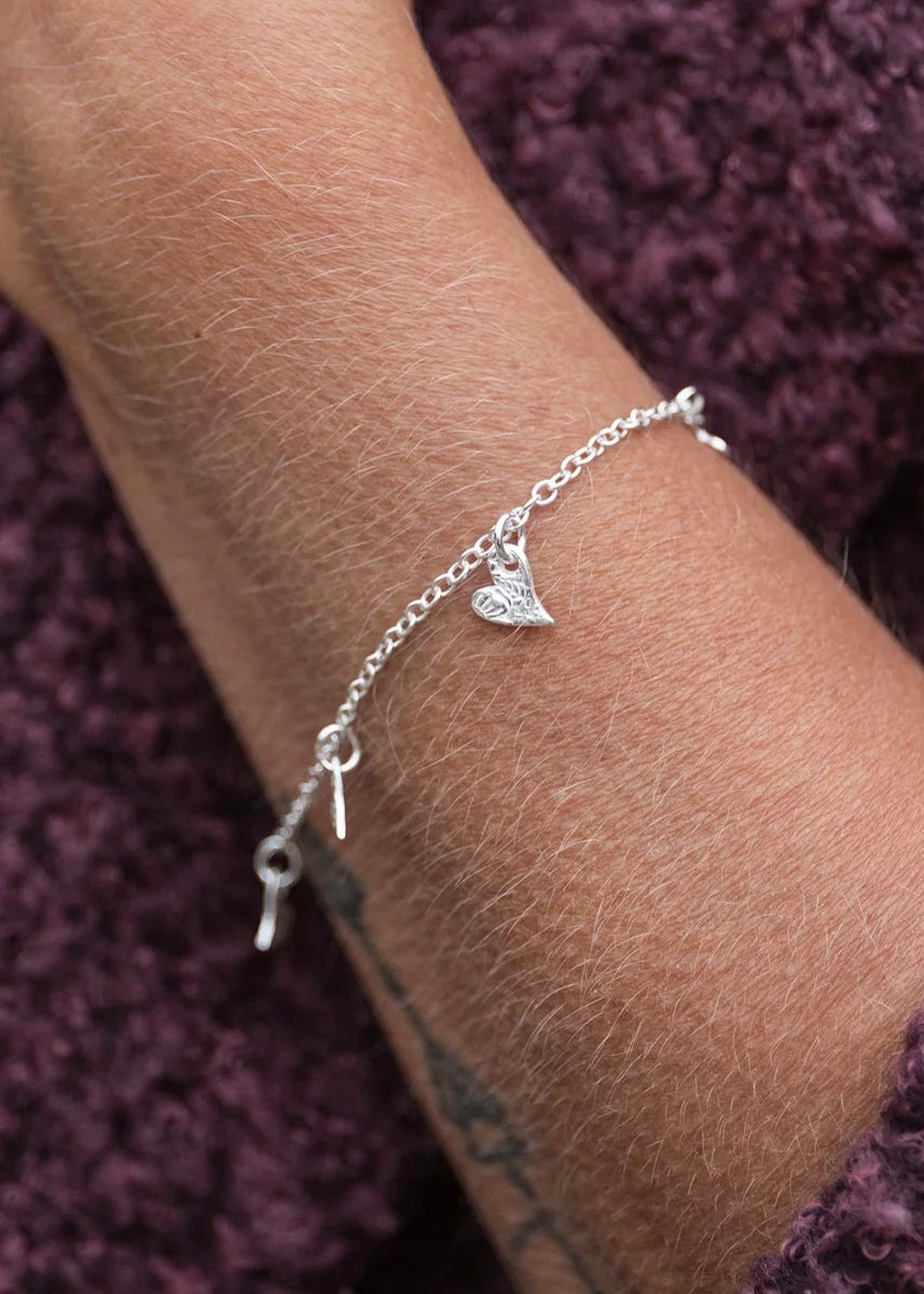 Lucy Kemp - Sterling Silver Tilted Heart Charm