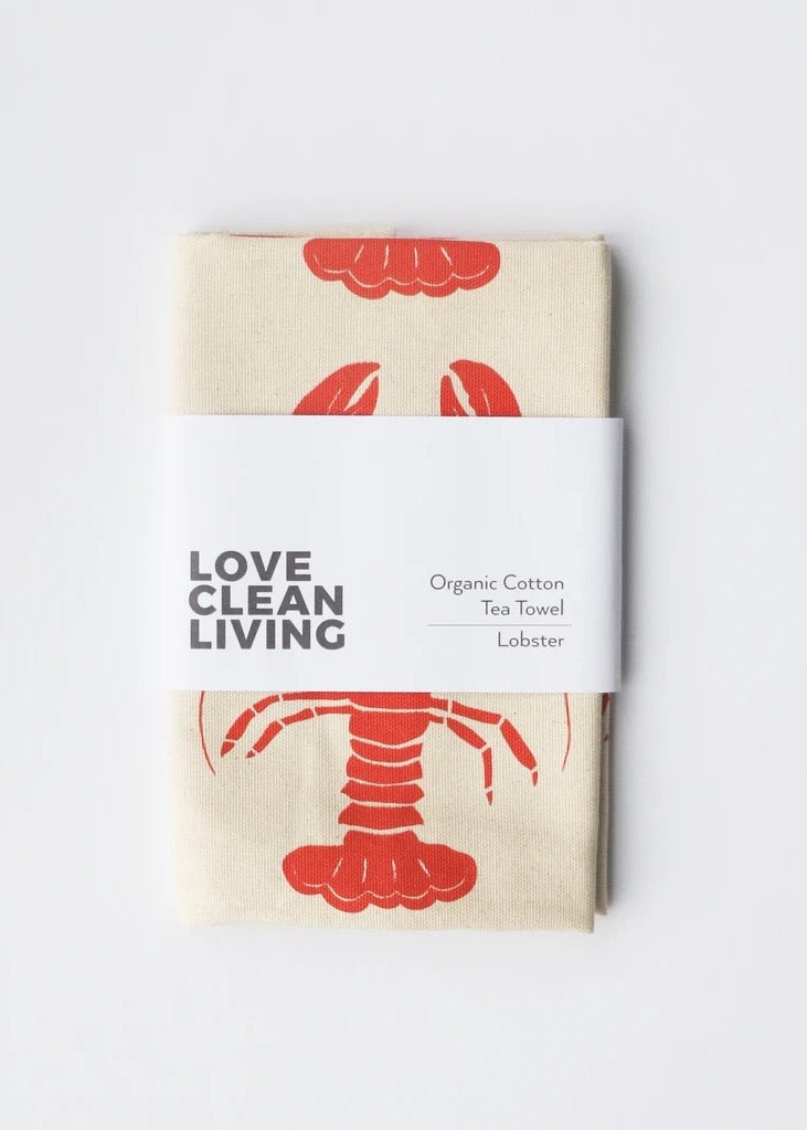 Liga - Organic Tea Towel | Lobster