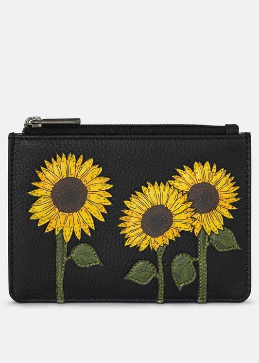 Yoshi Leather - Sunflowers Zip Top Purse