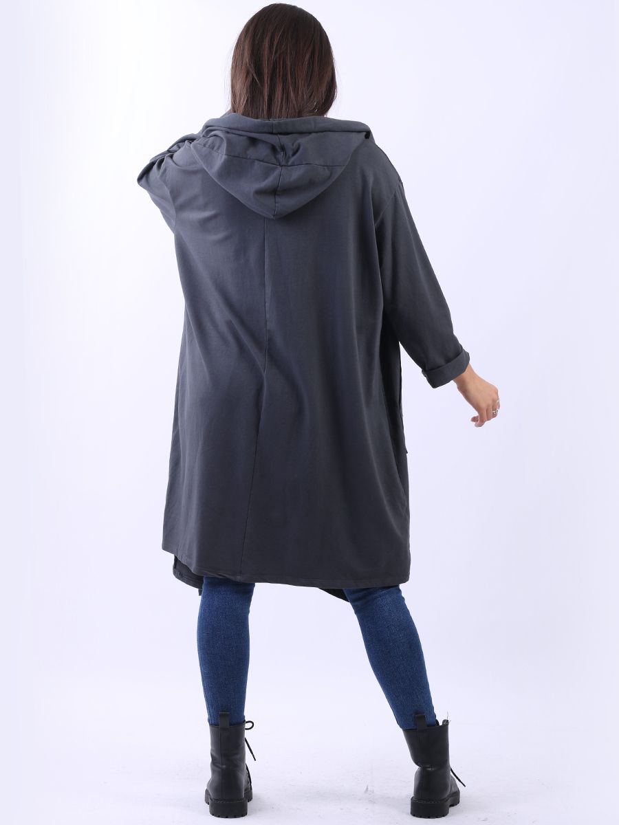 Sands - Hooded Cardigan / Charcoal