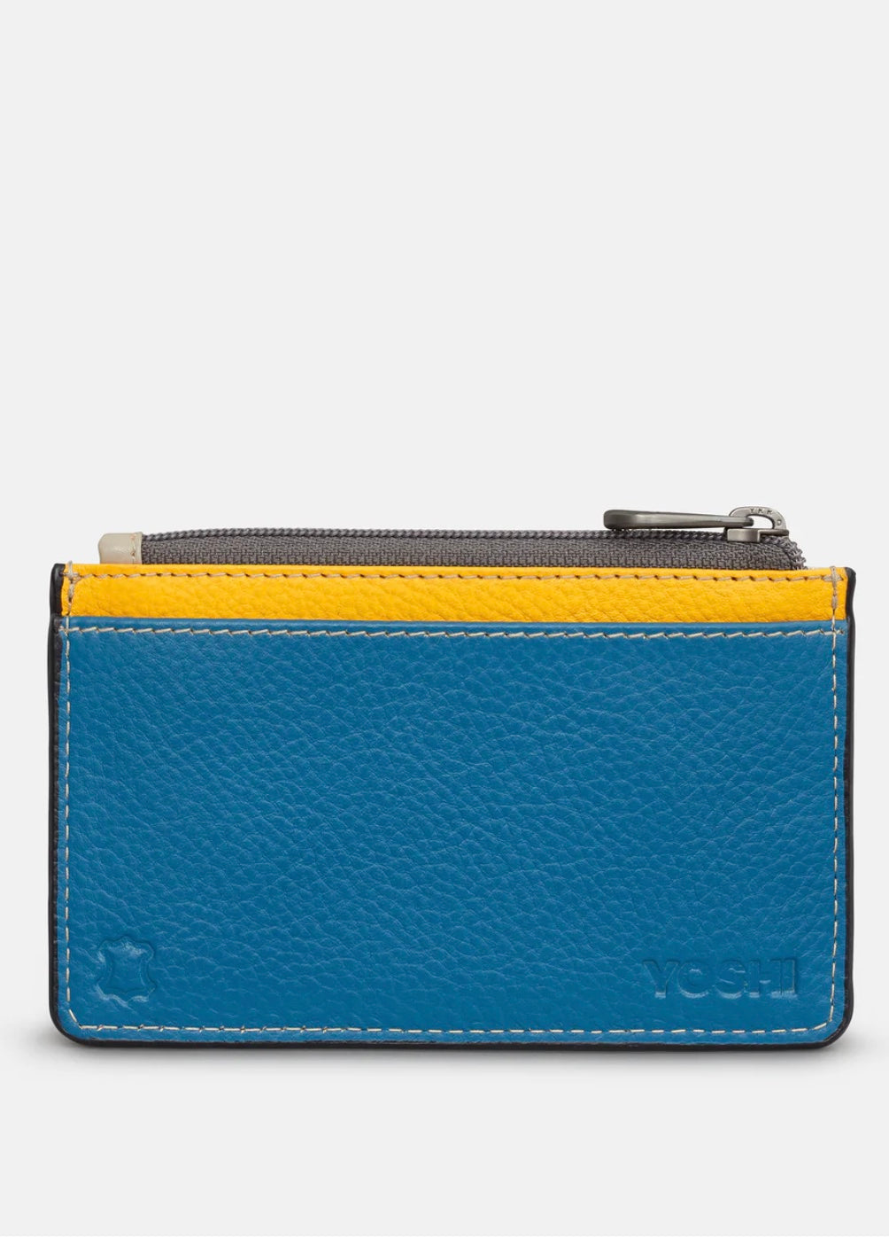 Yoshi Leather - Zip Top Card Holder / Coastal Colour Block