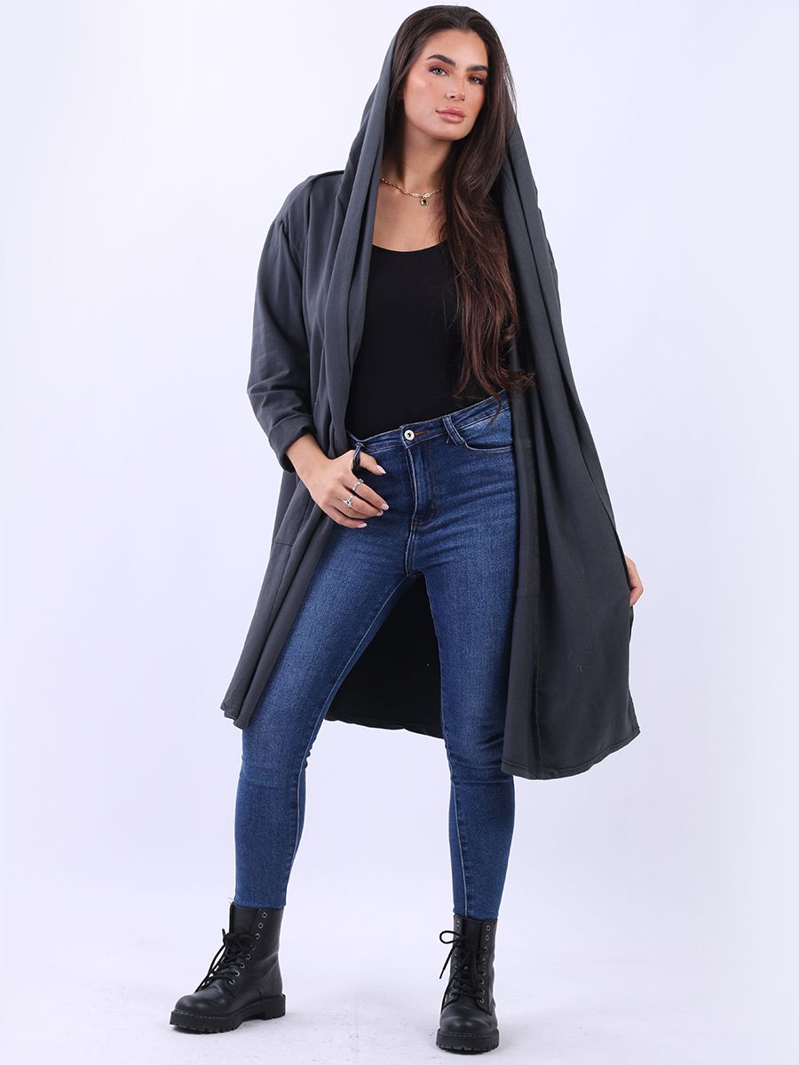 Sands - Hooded Cardigan / Charcoal