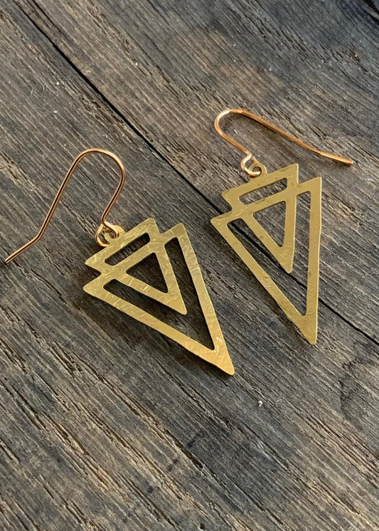Stuff Made From Things - Deco Brass Triangles