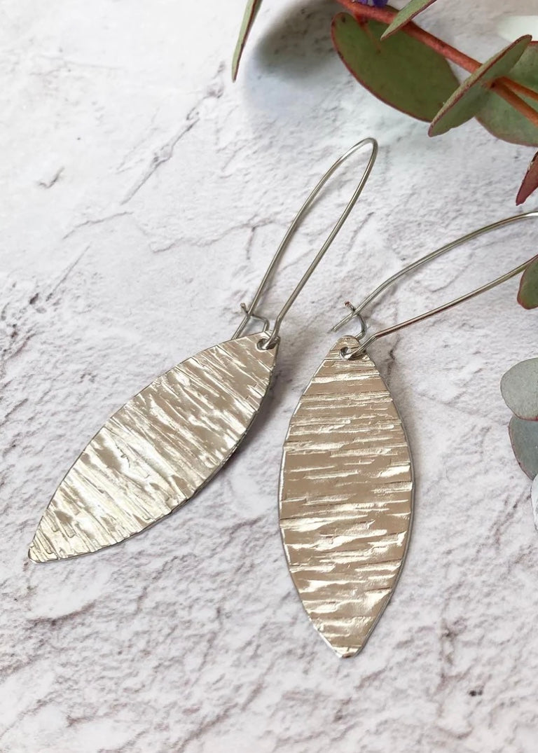 Stuff Made From Things - Textured Leaf / Silver Tone