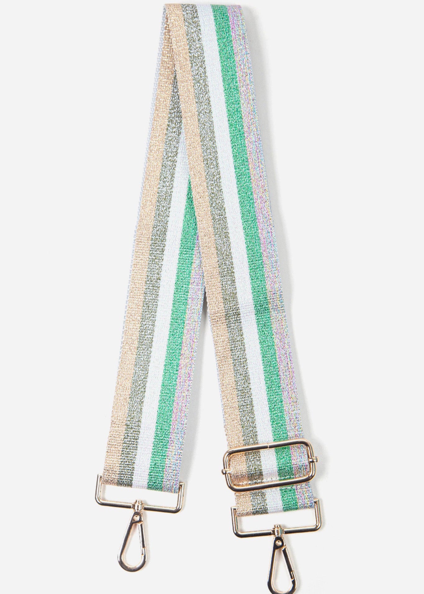 Metallic Pastel Stripe Bag Strap