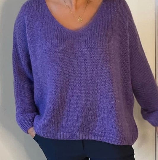 Sands - Mohair Mix Sweater / Purple
