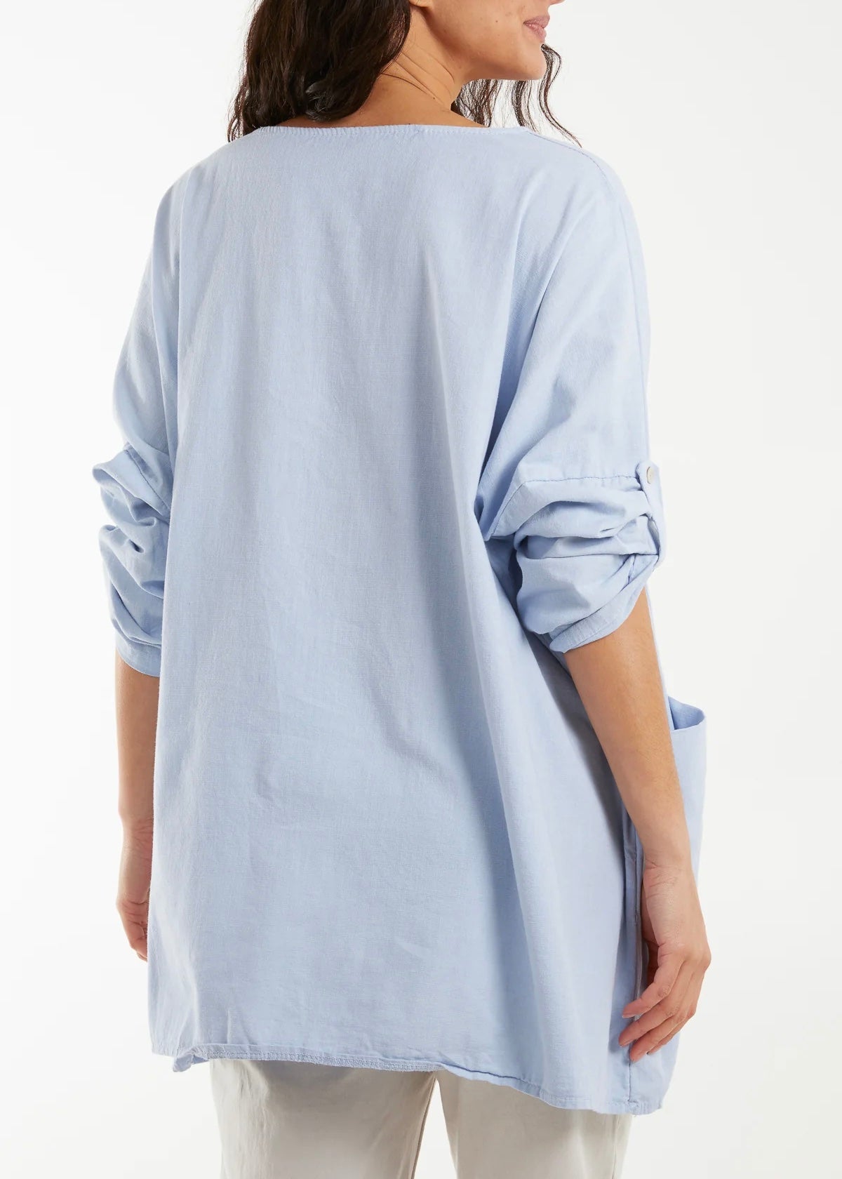Sands - Relaxed Smock Top / Light Blue