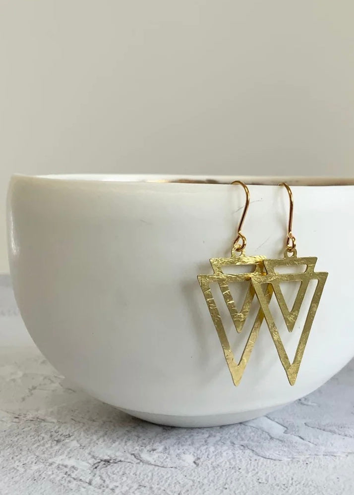 Stuff Made From Things - Deco Brass Triangles