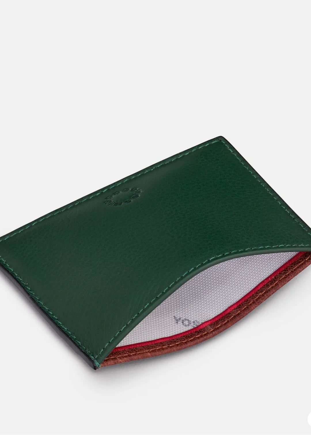 Yoshi Leather - Slim Card Holder / Green & Brown