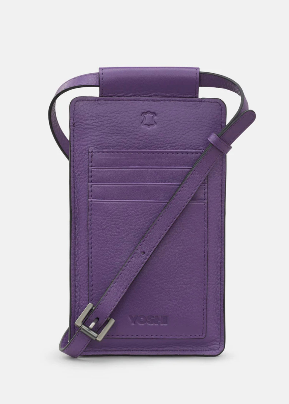 Yoshi Leather - Bees Love Lavender Phone Holder / Plum