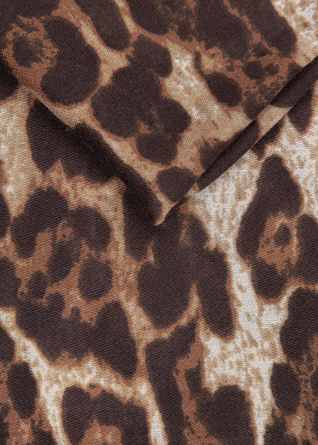 Sands - Classic Leopard Print Scarf / Brown