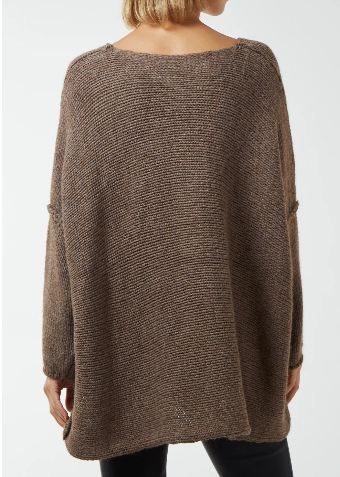 Sands - Asymmetric Exposed Seams Knit / Chocolate