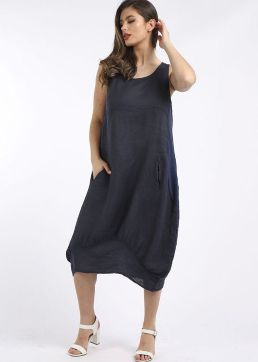 Sands - Sleeveless Linen Dress (2 Colours)