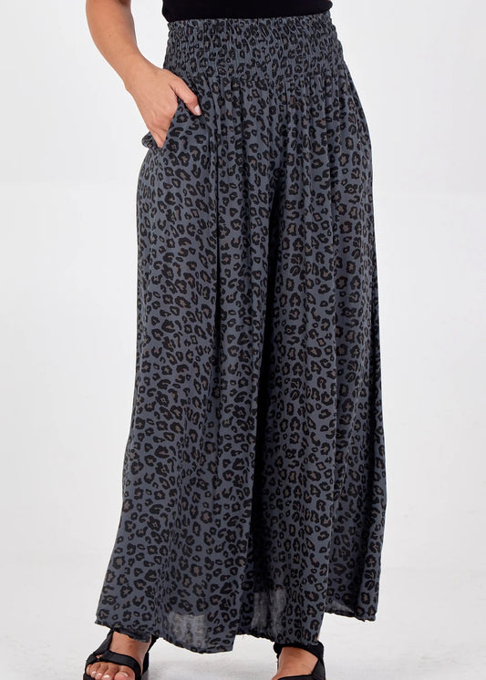 Sands - Culottes Animal Print / Charcoal