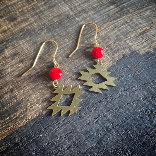 Stuff Made From Things - vintage red bead earrings