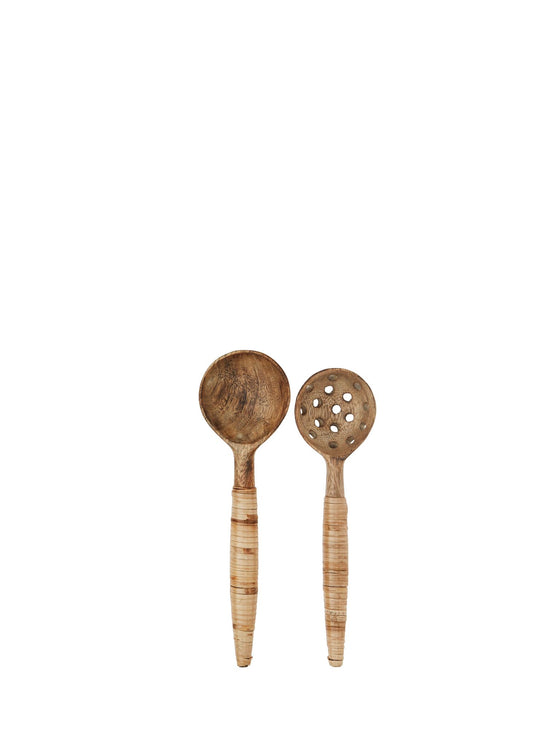 Madam Stoltz Mini Wooden Spoons with Cane