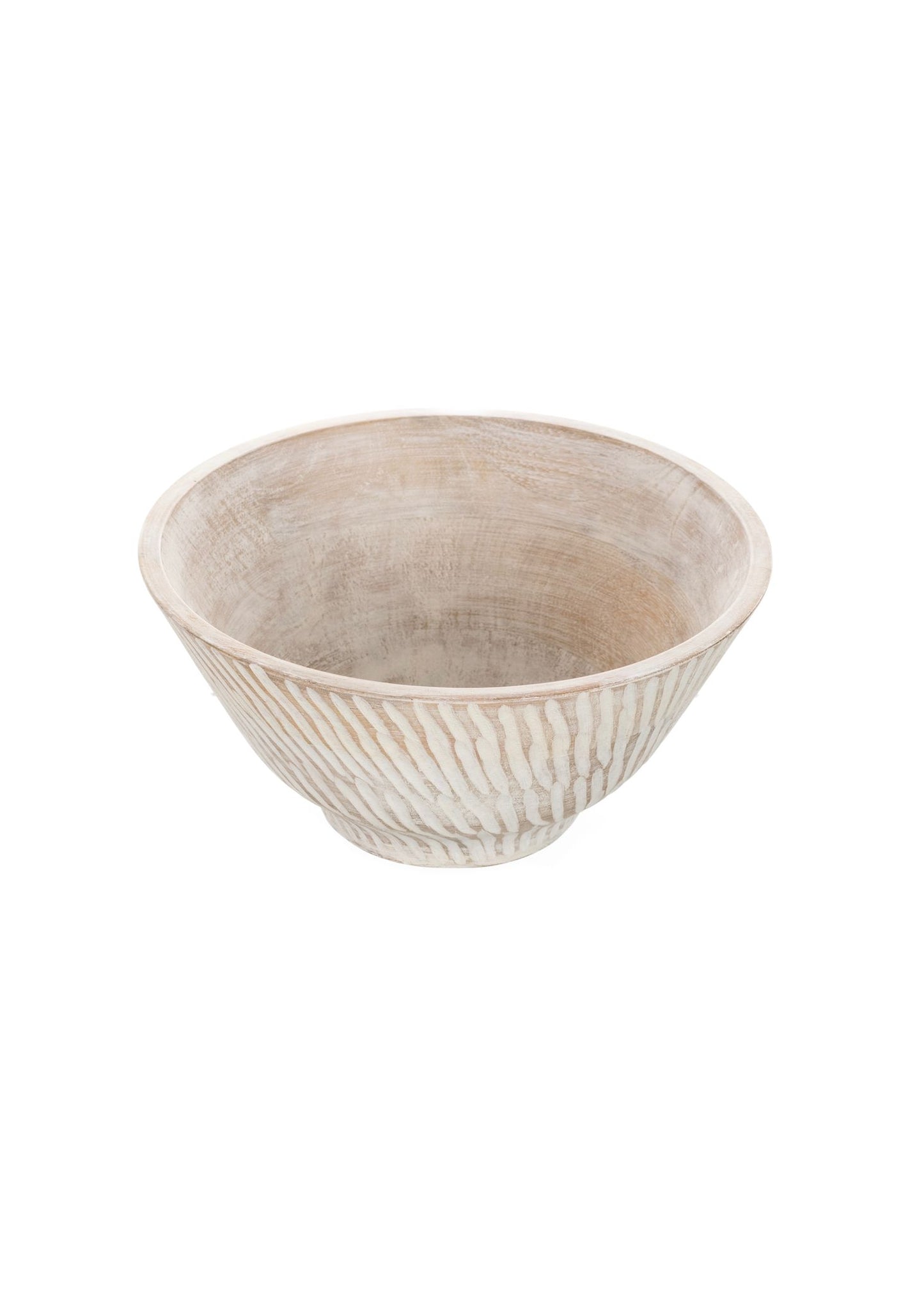 Handmade small bleached mango wood bowl