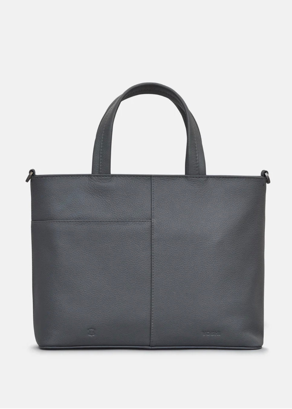 Yoshi - Grey Leather Bronte Grab Bag