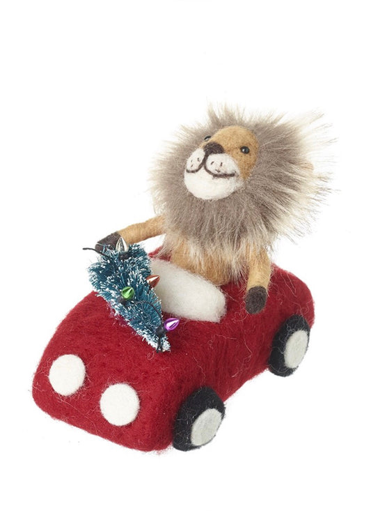 Woollen Lion in Car Decoration