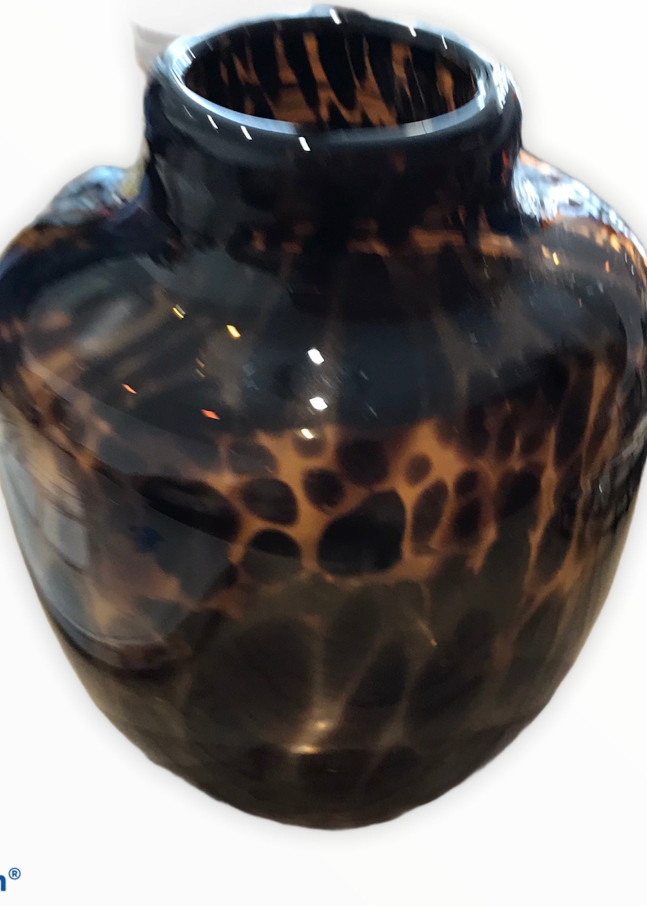 Madam Stoltz tortoiseshell glass vase
