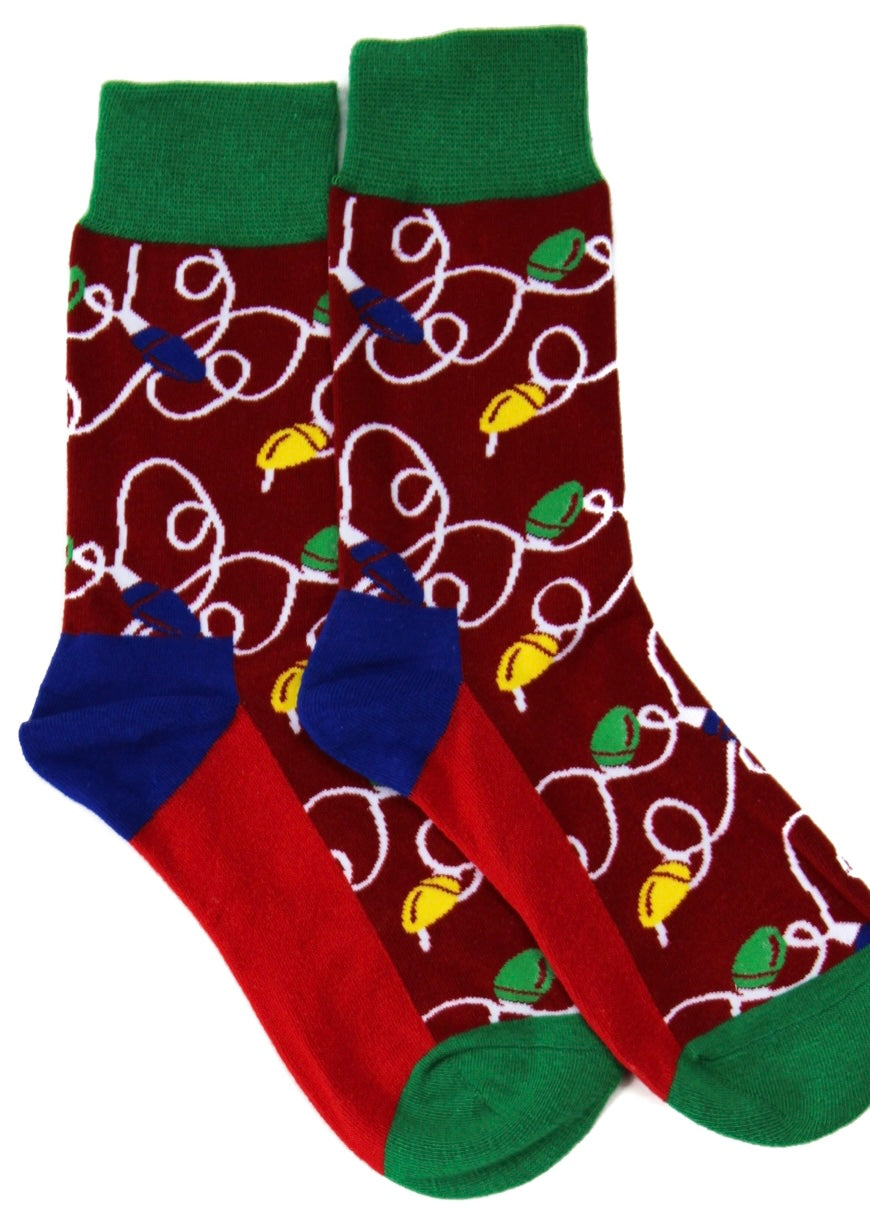 Cotton Christmas Lights Socks*