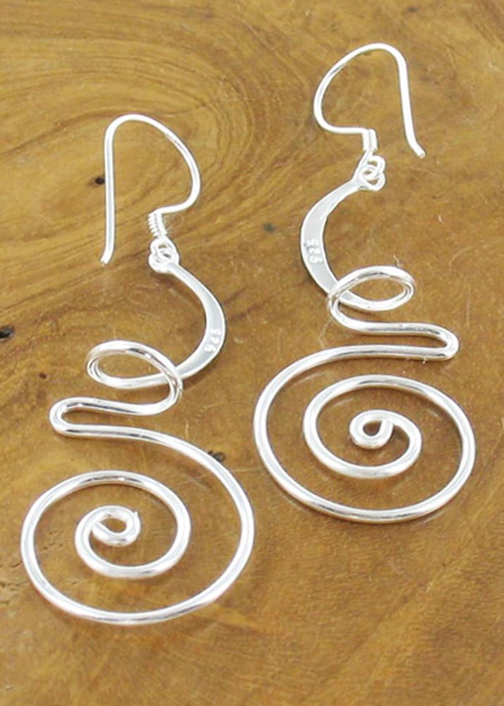 Sands Sterling Silver Swirl Earrings