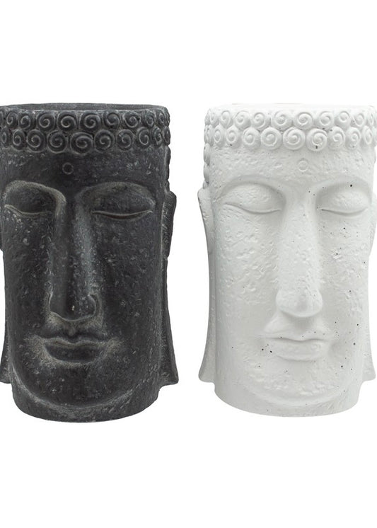 Handmade Cement Buddha Head Pot