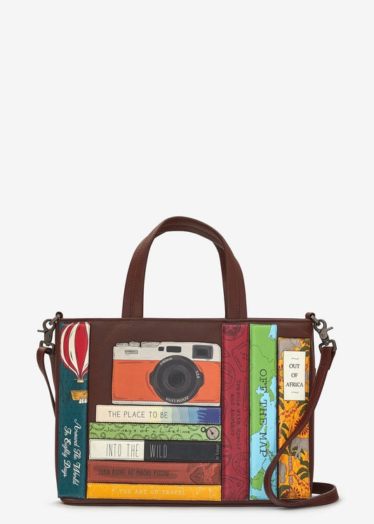 Yoshi Travel Bookworm Library Leather Grab Bag*