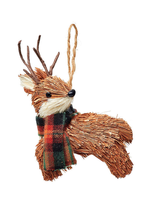 Brush deer with tarten scarf