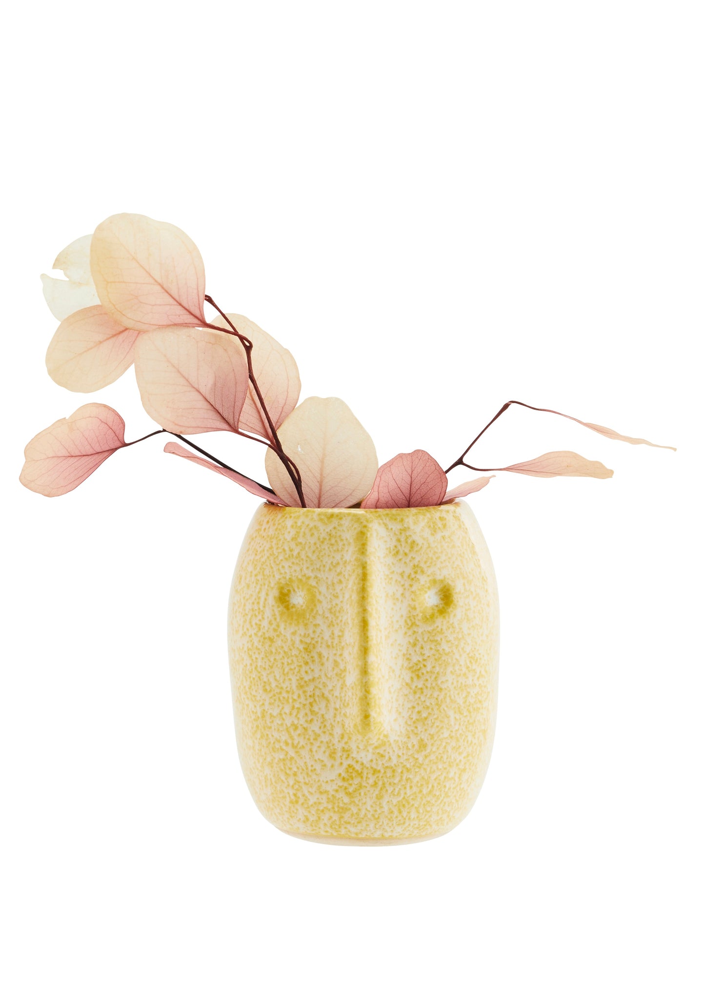 Madam Stoltz Flower pot with face imprint -  Lemon sorbet