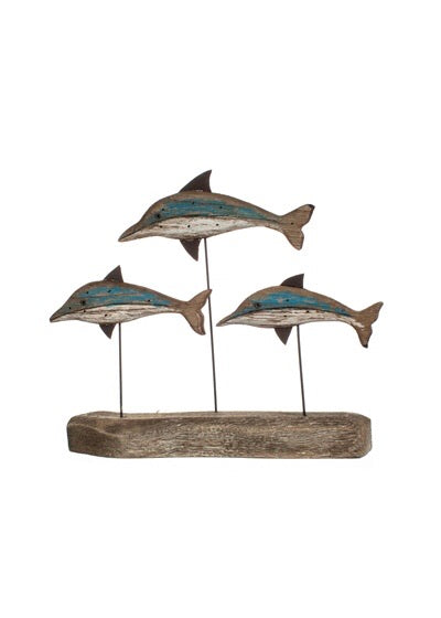 Handmade Wooden Cornish Leaping Dolphin*