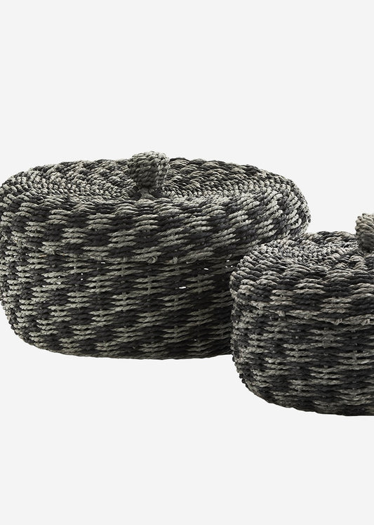 Madam Stoltz - Small Rope Basket with Lid