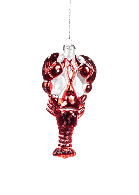 Lobster bauble in red bauble 