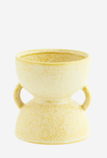 Madam Stoltz medium stoneware flower pot - lemon sorbet