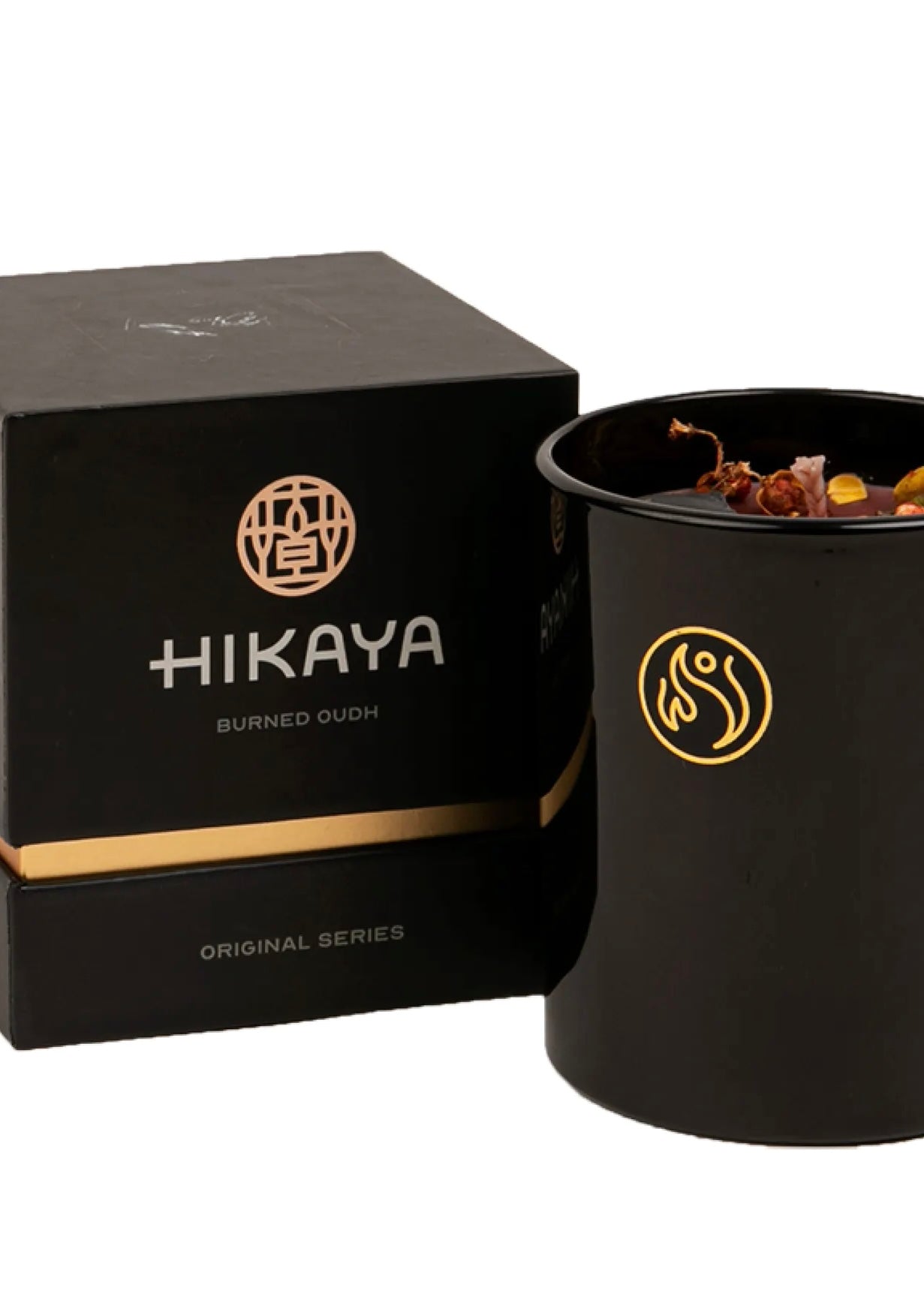 Hikaya Burned Oudh Meets Black luxury Candle
