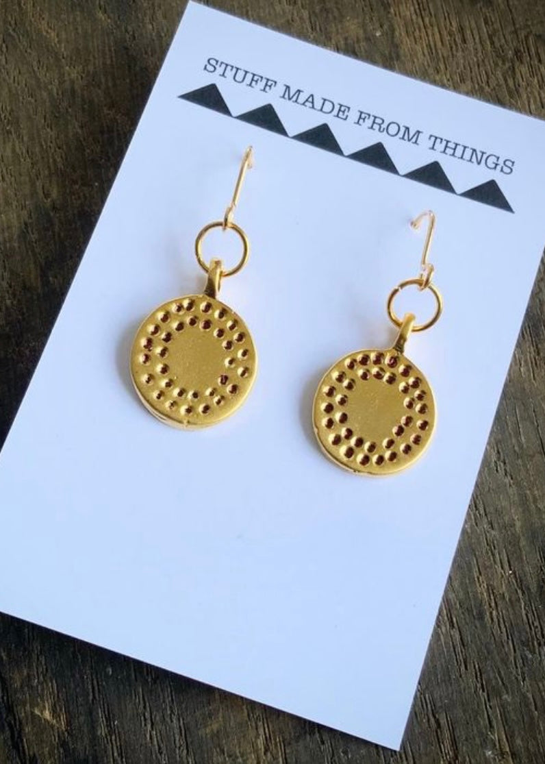 Stuff made from Things COIN Gold Plated Spotty Disc
