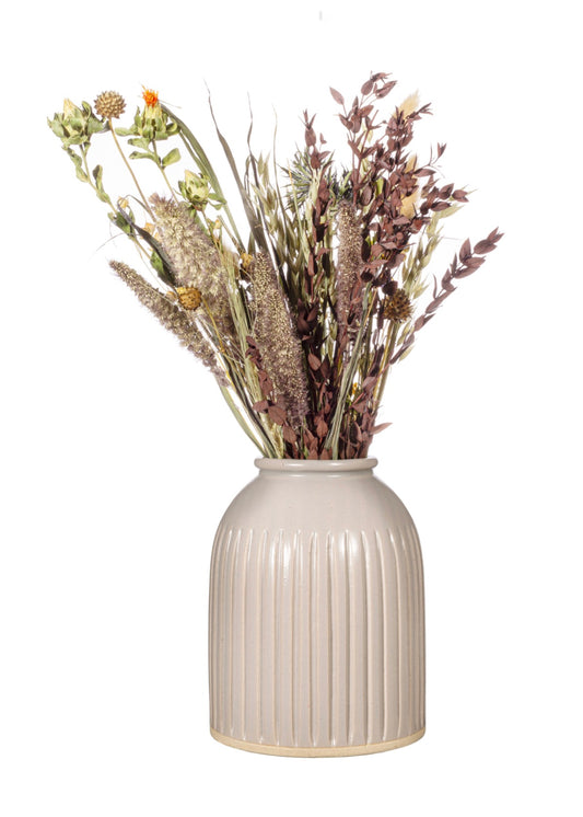 Sass & Belle - Grooved Vase Large in Grey