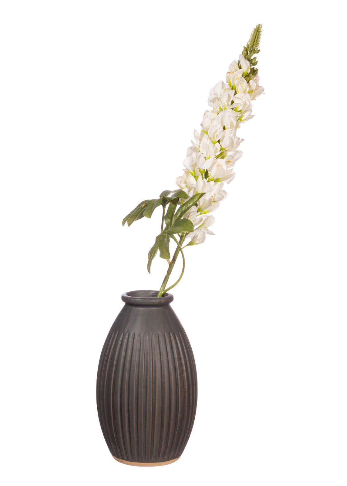 Sass & Belle - Grooved Vase Large in Black