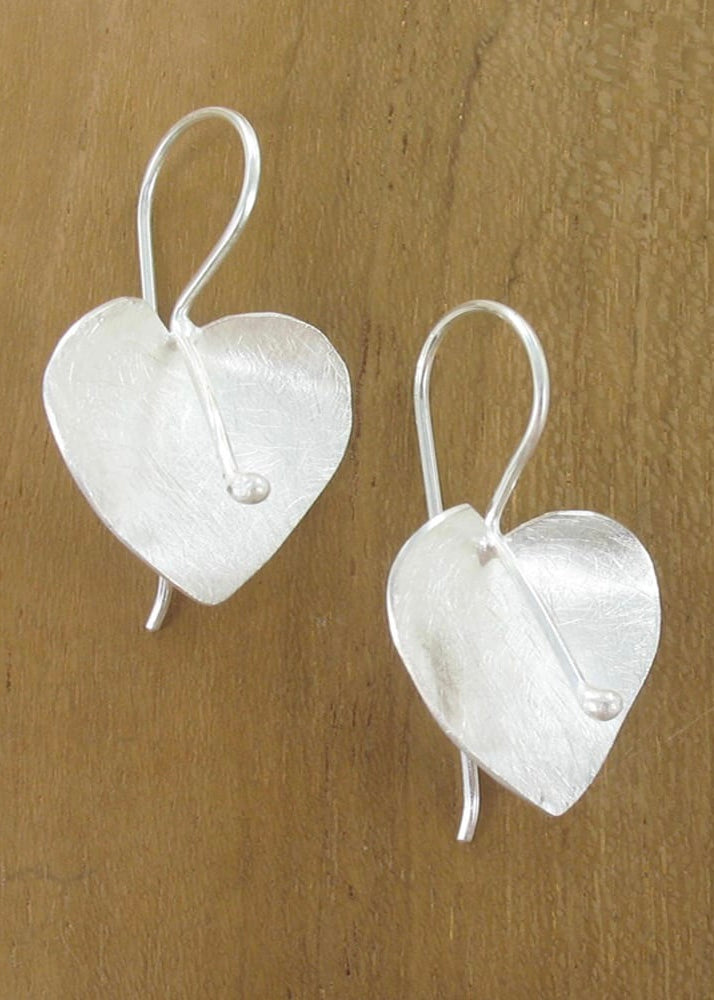 Sands Satin Sterling Silver Lily Earrings