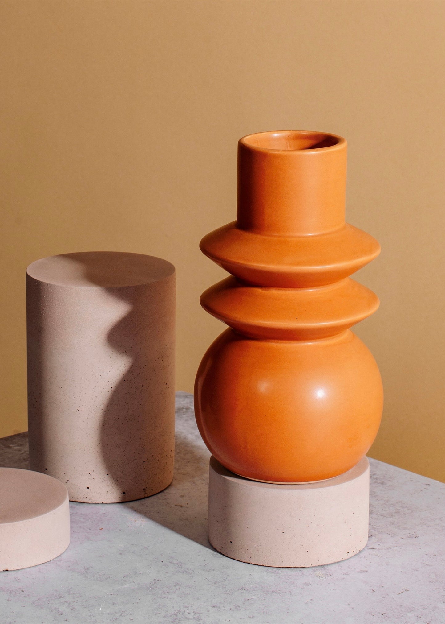 Terracota unique shaped vase